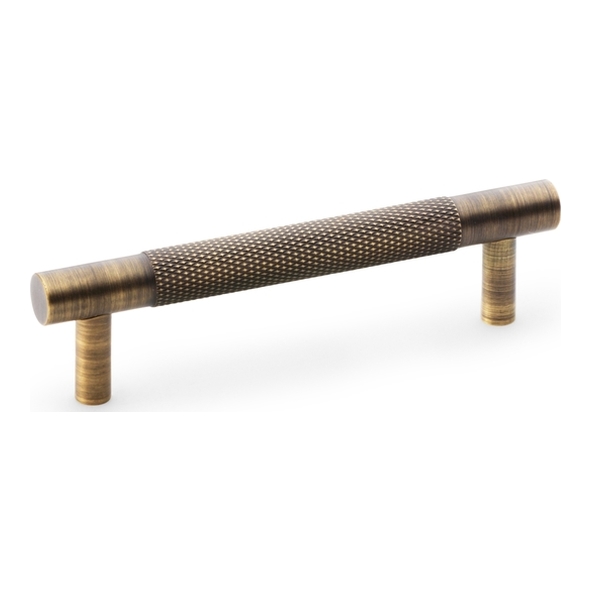 AW810-96-AB • 96mm c/c • Antique Brass • Alexander & Wilks Brunel Knurled T-Bar Cupboard Handle